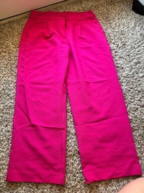 Old Navy Fuchsia Taylor Wide-Leg Trousers